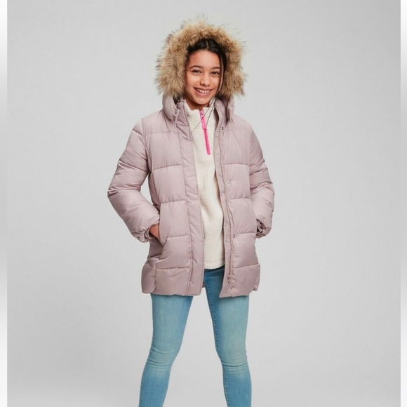 Gap Kids ColdControl Ultra Max Puffer long Parka Black size Large - Picture 14 of 14